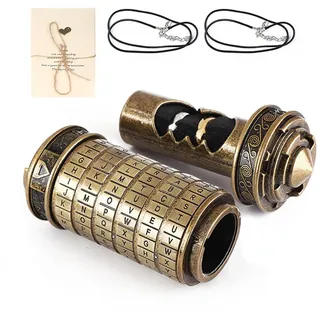 ANKROYU Da Vinci Code Cryptex Mit Ring, Ringbox Mit Zahlenschloss, Geschenkset Zum Valentinstag, Romantische Geschenke Für Freund Oder Freundin