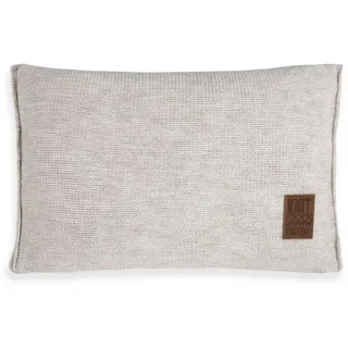 Knit Factory Dekokissen Uni Kissen 60x40 cm Beige, Dekokissen Couch kissen Sofa Kissen