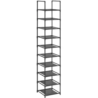 Songmics Schuhregal 33 x 173 x 33 cm offen / schwarz