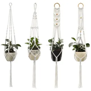 Coonoor Dekohänger Makramee Blumenampel, Blumentopf Pflanzen Halter Aufhänger