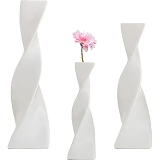 Kollektion Mattweißer Keramikvasen – Kreatives, Unregelmäßig Geometrisches Set Für Trockenblumen Und Dekorative Arrangements, Ins-stil