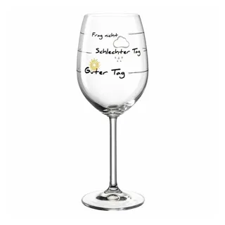 LEONARDO Weinglas Presente, 460 ml, Guter Tag, Kristallglas bunt