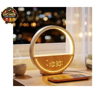 Nachttischlampe mit Tageslichtwecker, Touch-Control Nachtlicht,