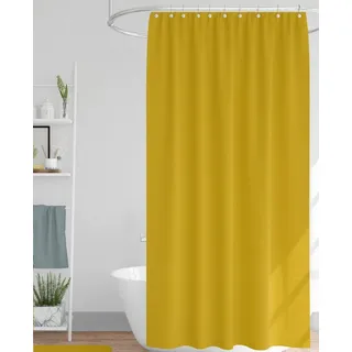 Urban Living Duschvorhang Badewannenvorhang Duschgardine Dusch-Vorhang Breite 180 cm, aus 100 % Polyester - bis 40° C waschbar gelb