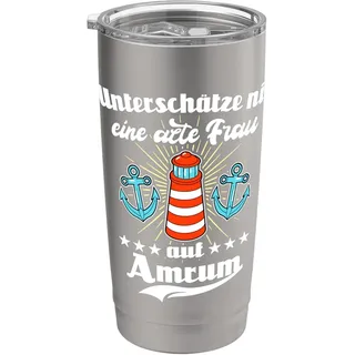 Amrum Souvenir Nordseeküste Urlaub Inselurlaub Amrum Doppelwandiger Edelstahl-Thermobecher