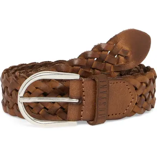 Mustang Flechtgürtel Leder 3 cm Braun 90