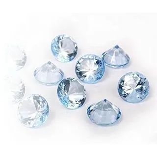 eventkauf 10 Kristalle Diamanten Streuteile Dekosteine 20mm (Hellblau)