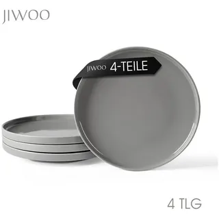 JIWOO Speiseteller Ø26 cm grau 4er Set
