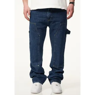 DAILY COTTON Straight-Jeans DCPONTON Herren Lange Carpenter Hose Jeans Straight-Fit Loose-Fit blau 34