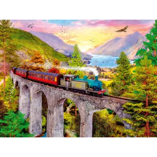 Ravensburger Erwachsenenpuzzle 1500 Teile - Zugfahrt im Herbst