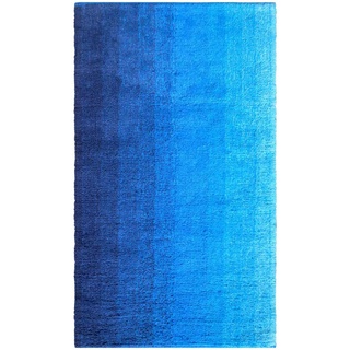 Design Badteppich angenehm weich - Attraktive Farbverlauf Optik Badteppich Colori, 70x120 cm,blau