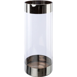 Zylinder Vase Frame Aus Glas  Silber (Größe: Groß), groß