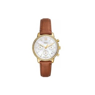Fossil Uhr - Neutra Chronograph Medium Brown Leather Watch - Gr. unisize - in Gold - für Damen