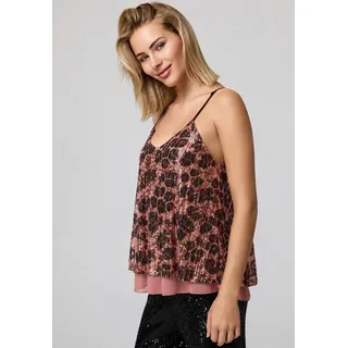 Worldclassca Paillettenshirt Worldclassca Paillettenshirt Leopard Muster Top mit Pailetten Party LEOPARD MUSTER TOP ANIMAL MUSTER CLUBWEAR rosa