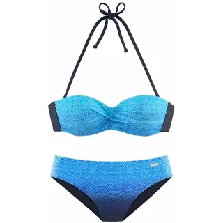 LASCANA Bügel-Bandeau-Bikini Damen Blau 36 Cup A