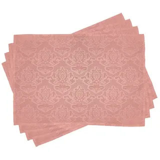 Abakuhaus Platzset Waschbare Stoff Esszimmer Küche Tischdekorations Digitaldruck, (4-teilig, 4-St., Set aus 4x), Pfirsich Antike Spitze Stil Ombre rosa|rot
