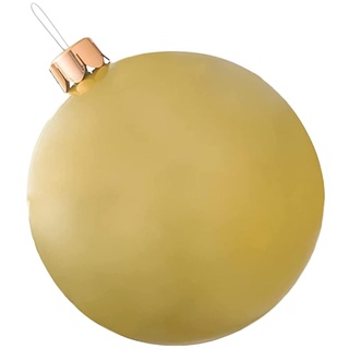 Groß Weihnachtskugeln, Aufblasbar Ball Weihnachtsdeko Kugeln Weihnachten Ball, Weihnachtskugel Party Weihnachtsbaum Deko Geschenk (45cm, Gelb)