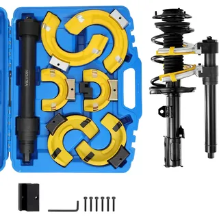 Vevor Federspanner Satz- Fahrwerksfeder Kompatibel mit 22 mmStecknuss Universal Federspanner 4500kg Tragfähigkeit KFZ Auto Profi Feder Spanner Stoßdämpfer Werkzeug Federbeine