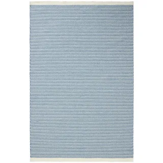 benuta Pure Wollteppich, Blau, Textil, Gestreift, Rechteckig, 300x400 cm, für Fußbodenheizung geeignet, in verschiedenen Größen erhältlich, Teppiche & Böden, Teppiche, Naturteppiche