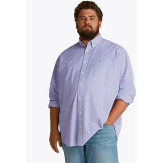 Tommy Hilfiger Big & Tall Langarmhemd »BT-FLEX POPLIN CL STP SHIRT-B«, in Großen Größen, Logostickerei blau