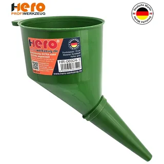 HERO Trichter Einfülltrichter stabil Kunststoff Benzintrichter Sieb grün