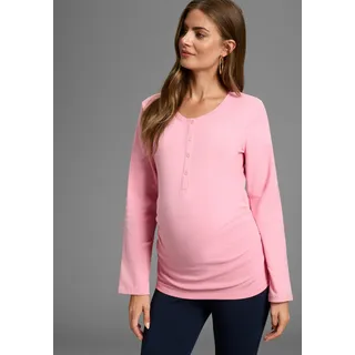 NEUN MONATE neun 9 monate Umstandsshirt in rosa/weiß | Gr.: 40/42,
