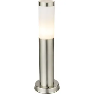 GLOBO Außenleuchte Edelstahl 12,7x45 cm inkl. E27 LED silber