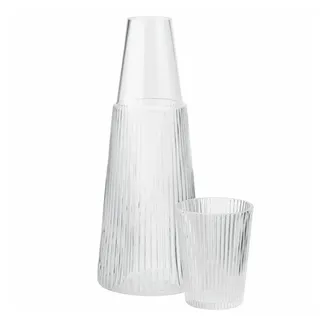Stelton Pilastro Karaffe mit Glas 1 l.