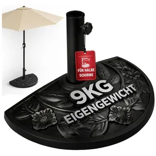 DEUBA Schirmständer Halbrund 9 kg Polyethylen Schwarz