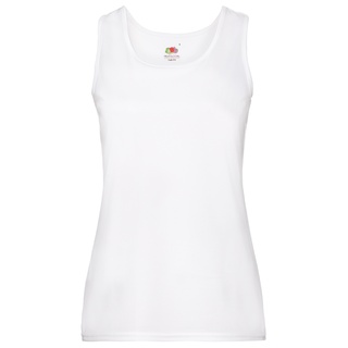 Fruit of the Loom Performance Vest Lady-Fit Damen Tank Top Sport Shirt Fitness NEU, weiß, XS