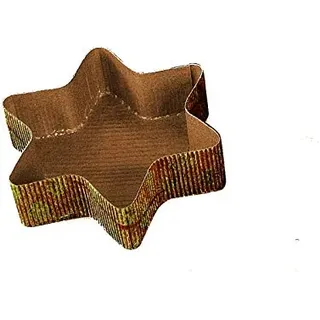 300 Einwegbackformen Papierbackformen Weihnachten Stern Sternbackformen Backform Weihnachtsstern braun 13,5x3cm