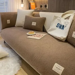 VEAI Samt Sofabezüge 1 2 3 4 Sitzer Sofabezug Couchbezug L Form Ecksofa Sofa/Couch überwurfdecke, Samt Couch Überwürfe Sofahusse Sofaüberwürfe rutschfest Sofa Abdeckung(Z,70x180cm)