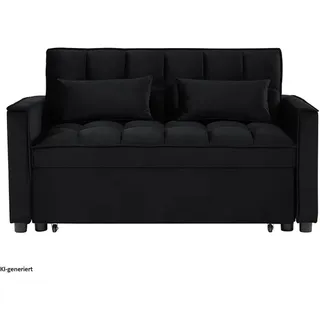 Hti-Living Schlafsofa Mirko 2-Sitzer Schwarz