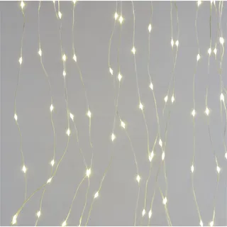 EMOS LED-Lichtervorhang, 300 LEDs Drop Lichterkette, 2,9m lange Weihnachtslichterkette + 3m Zuleitung inkl. Netzteil, 8 Lichtmodi, für Partys, Weihnachten, warmweiß, IP44 für Innen und Außen