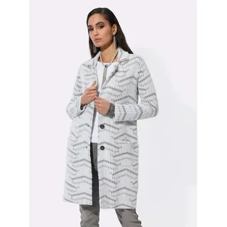 CREATION L Jacquard-Strickmantel beige 50