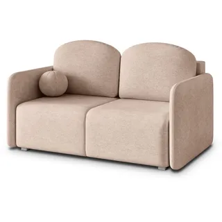 masseno Schlafcouch Polyester 2-Sitzer Beige