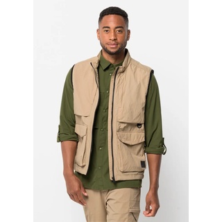 Funktionsweste JACK WOLFSKIN "LIGHTSOME WANDER VEST M" Gr. M (50), beige (sand, storm) Herren Westen Herren-Outdoorbekleidung