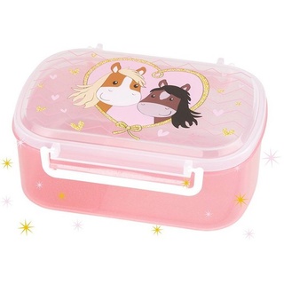 Sigikid Lunchbox Kinder Lunchbox Brotdose mit Rohkostschälchen, 100% Polypropylen, (1-tlg) goldfarben|rosa