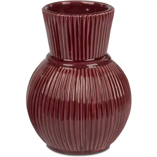 Formano Porzellan Blumenvase, Dekorative Tischvase in Beere, 23 cm, Glasierte Oberfläche