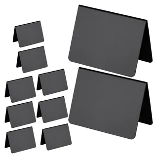 10 Stück Kleine Kreidetafeln aus PVC 127x100mm Abwischbare Memo-Boards mit Abgerundeten Kanten für Preise in Restaurant, Büro und auf Partys