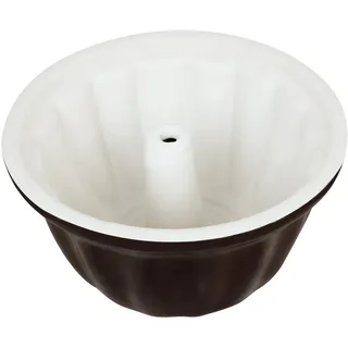 K&K Dual Color Rührkuchenform mini (Gugelhupf) Ø17.0cm braun/creme aus Steinzeug (hochwertige Keramik)