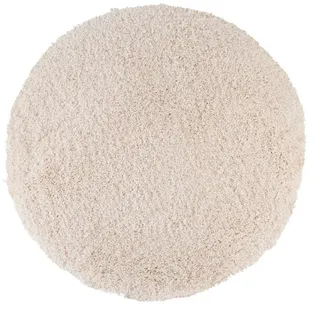 PANA® Runde Premium Badematte - Hochflor - Ø 70 cm - Farbe: Creme | Ultraweich und extrem saugstark - Rutschfeste Unterseite - OEKO-TEX Standard - Waschbar bei 30° - Runder Duschvorleger