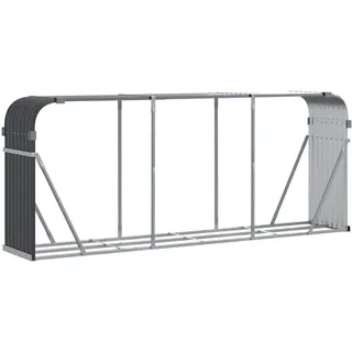 vidaXL Kaminholzregal Verzinkter Stahl 234 x 45 x 100 cm Anthrazit