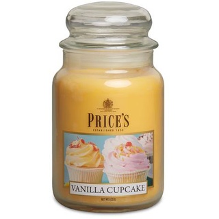 Prices Candles: Große Duftkerze 630g - Vanilla Cupcake (Apothekerglas) - mit sehr langer Brenndauer (1 Stück)