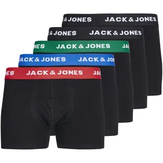 JACK & JONES Huey Boxershorts 5 Einheiten Electric Blue Lemonade / Pack Black / Black / Black / Black 8 Jahre