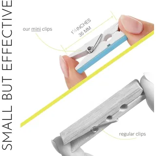 Selbstklebende Mini-Klammern für Bilder – weiße Holz-Clip-Fotohalter für Wand, P