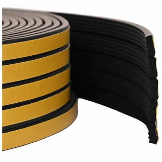 vidaXL Selbstklebende Fensterdichtung 12 m x 0,4 cm Schwarz