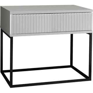 Möbel Boss Nachtschrank MARLE 60 x 52 x 38,5 cm Schwarz/Weiß