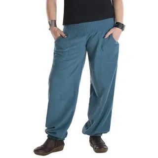 Vishes Fleecehose Warme Winter Thermohose Haremshose aus Fleece Hüfthose, Goa, Hippie Yoga Style blau