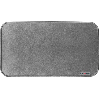 KOTARBAU® Kaminofen Bodenplatte 48 x 80 cm aus Pulverbeschichtung Stahl Altsilber Bodenblech Ascheblech Kaminbodenplatte Kaminplatte Schmutzblech Bodenschutz für Feuerstellen Ofenblech Funkenschutz